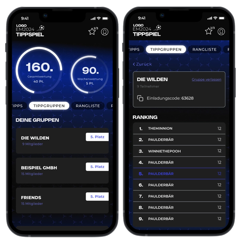Seitwerk Tippspiel Funktionen Tippgruppen